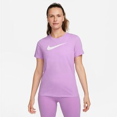 Marškinėliai moterims Nike DF Swoosh W, violetiniai цена и информация | Футболка женская | pigu.lt