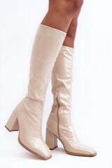 Ilgaauliai batai moterims Step In Style LKK186232.2683, smėlio spalvos цена и информация | Женские ботинки | pigu.lt