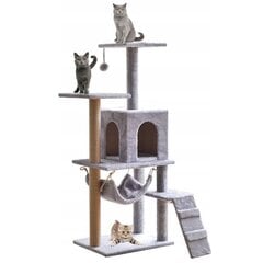 5 уровневая кошачья когтеточка с зонами для отдыха, 138 см цена и информация | Когтеточки | pigu.lt