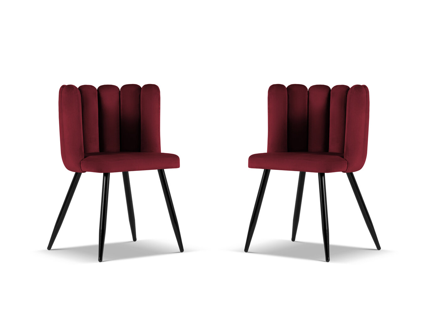 2-ių kėdžių komplektas Cosmopolitan Design Evora, raudonas kaina ir informacija | Virtuvės ir valgomojo kėdės | pigu.lt