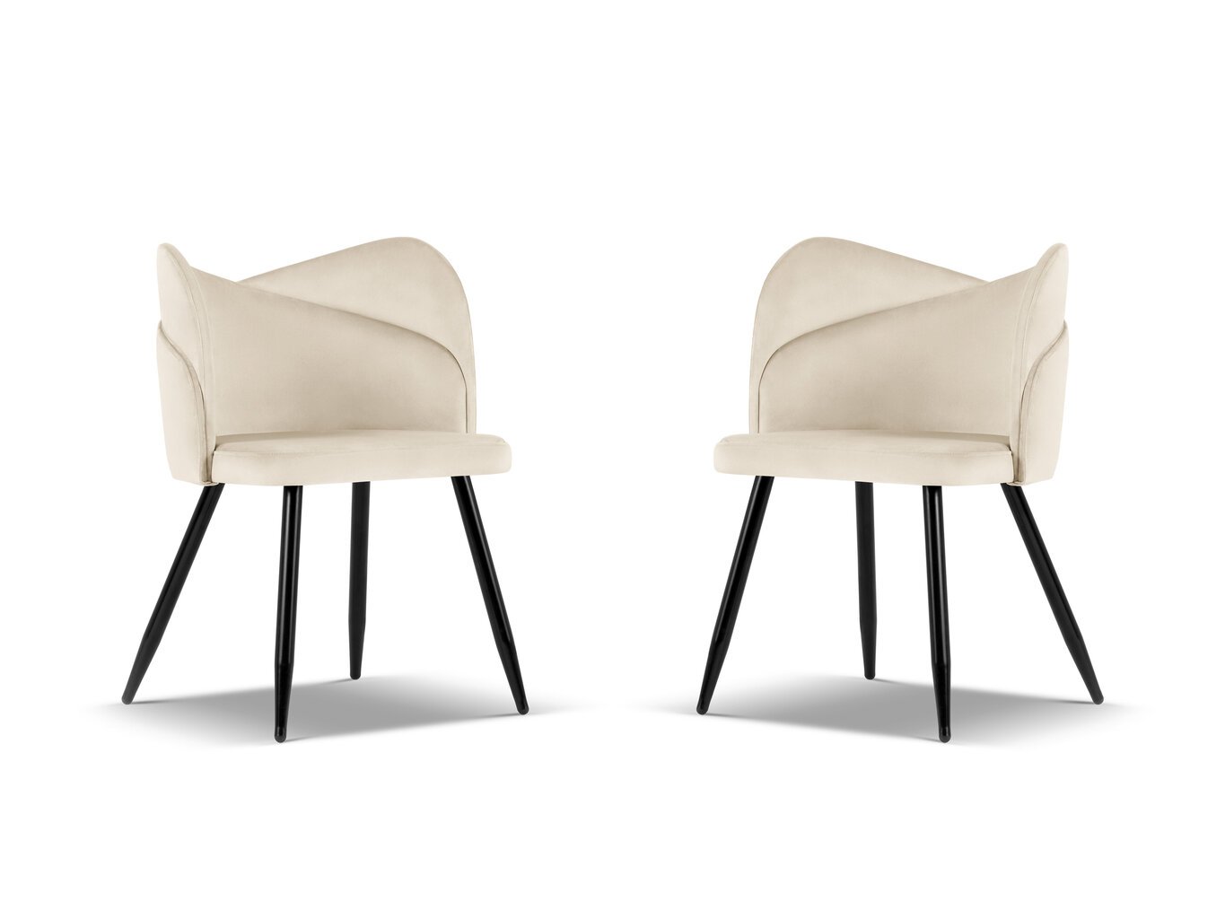 2-ių kėdžių komplektas Cosmopolitan Design Santana, smėlio kaina ir informacija | Virtuvės ir valgomojo kėdės | pigu.lt