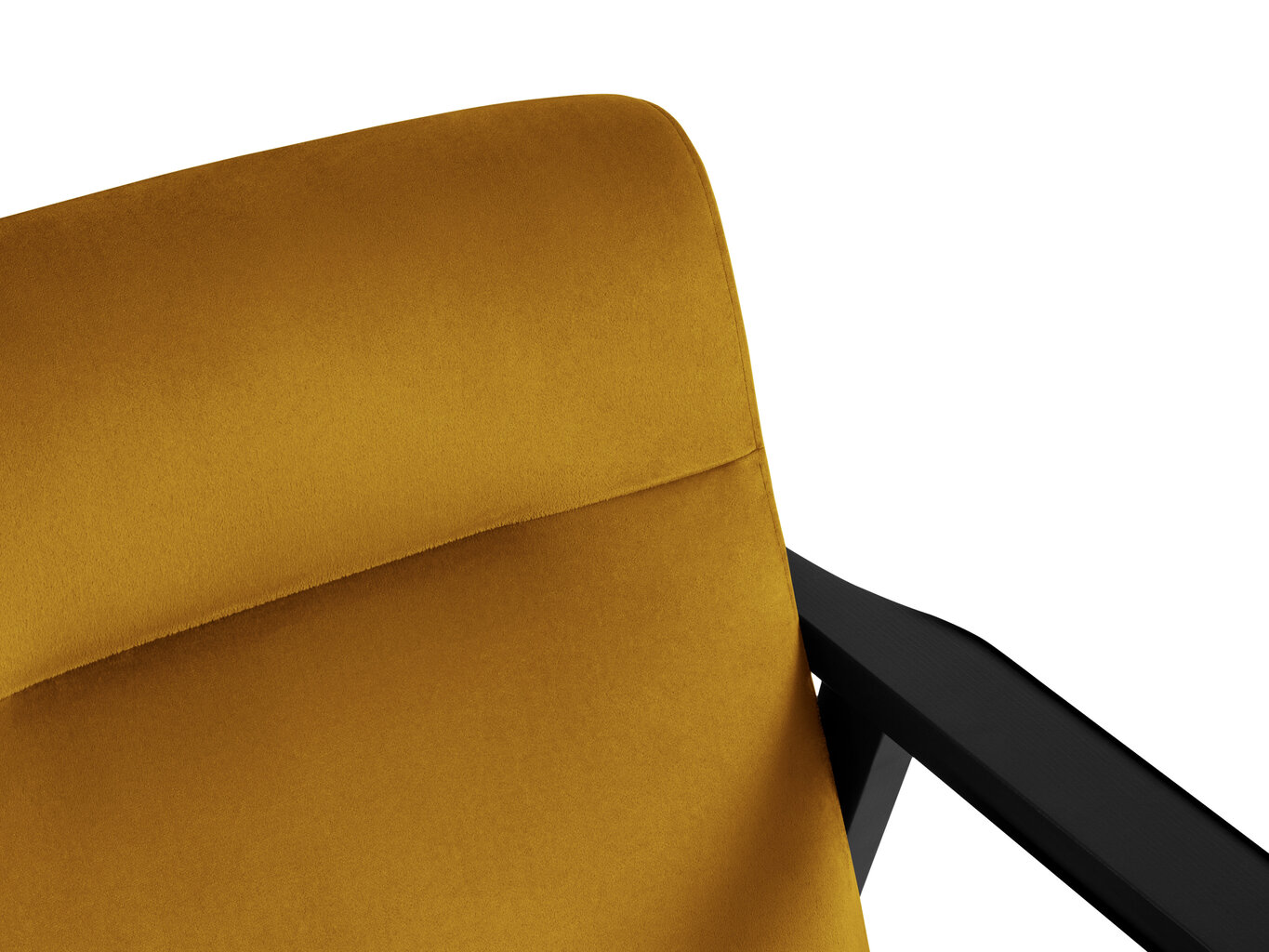 Fotelis Cosmopolitan Design Tomar, geltonas/juodas kaina ir informacija | Svetainės foteliai | pigu.lt