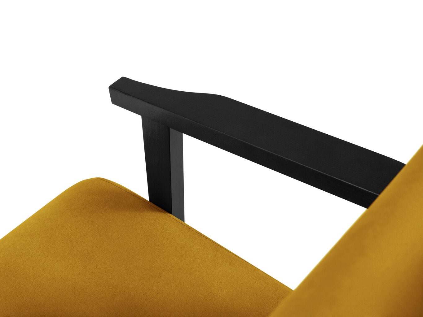 Fotelis Cosmopolitan Design Tomar, geltonas/juodas kaina ir informacija | Svetainės foteliai | pigu.lt