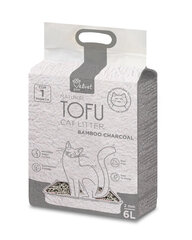 Kačių kraikas su bambuko anglimi Velvet Paw Tofu, 3 x 6 l цена и информация | Наполнители для кошачьих туалетов | pigu.lt