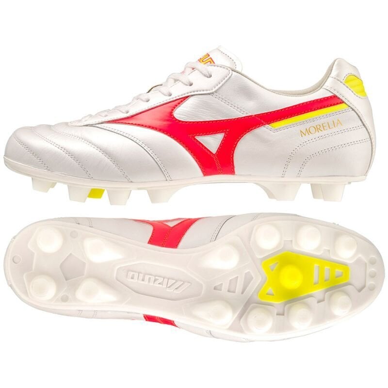 Futbolo batai vyrams Mizuno Morelia II Elite M P1GA231264, balti цена и информация | Futbolo bateliai | pigu.lt