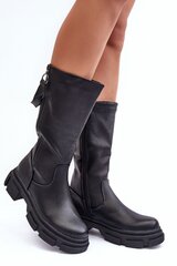 Ilgaauliai batai moterims Step In Style LKK186334.2683, juodi kaina ir informacija | Aulinukai, ilgaauliai batai moterims | pigu.lt