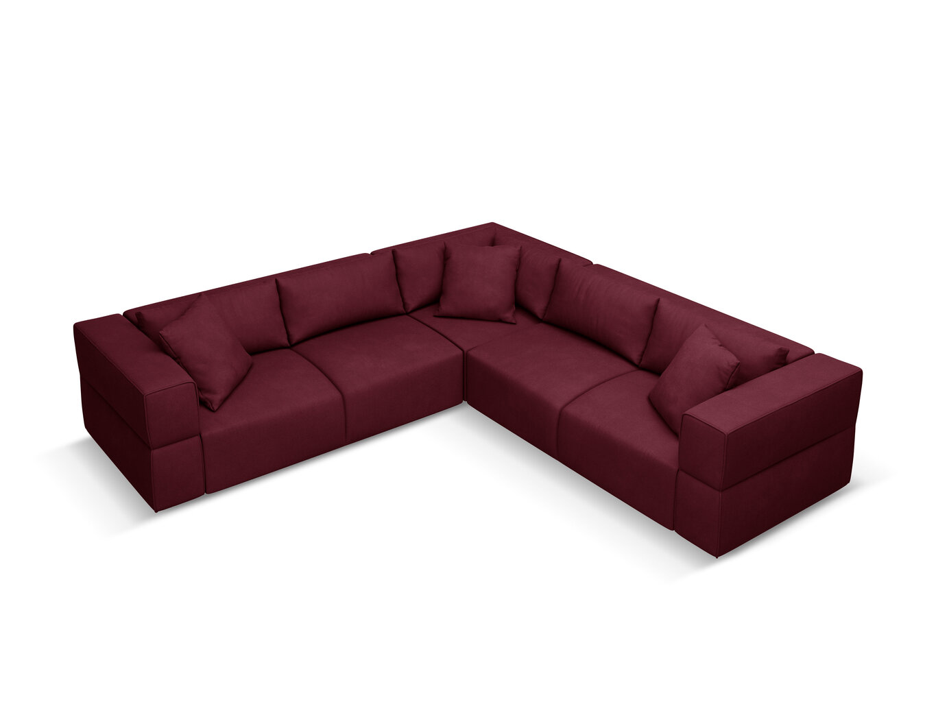 Sofa Milo Casa Esther, 285x285x78 cm, raudona kaina ir informacija | Sofos | pigu.lt