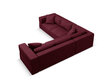 Sofa Milo Casa Esther, 285x285x78 cm, raudona kaina ir informacija | Sofos | pigu.lt