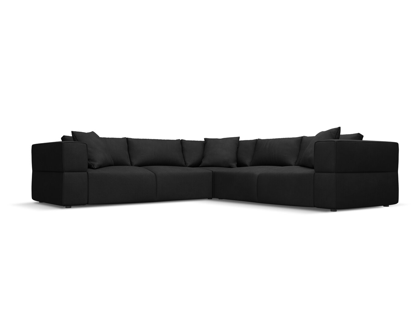 Sofa Milo Casa Esther, 285x285x78 cm, juoda kaina ir informacija | Sofos | pigu.lt