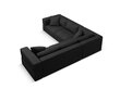 Sofa Milo Casa Esther, 285x285x78 cm, juoda kaina ir informacija | Sofos | pigu.lt