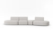 Sofa Milo Casa Paolo, 412x124x74 cm, balta kaina ir informacija | Sofos, sofos-lovos | pigu.lt