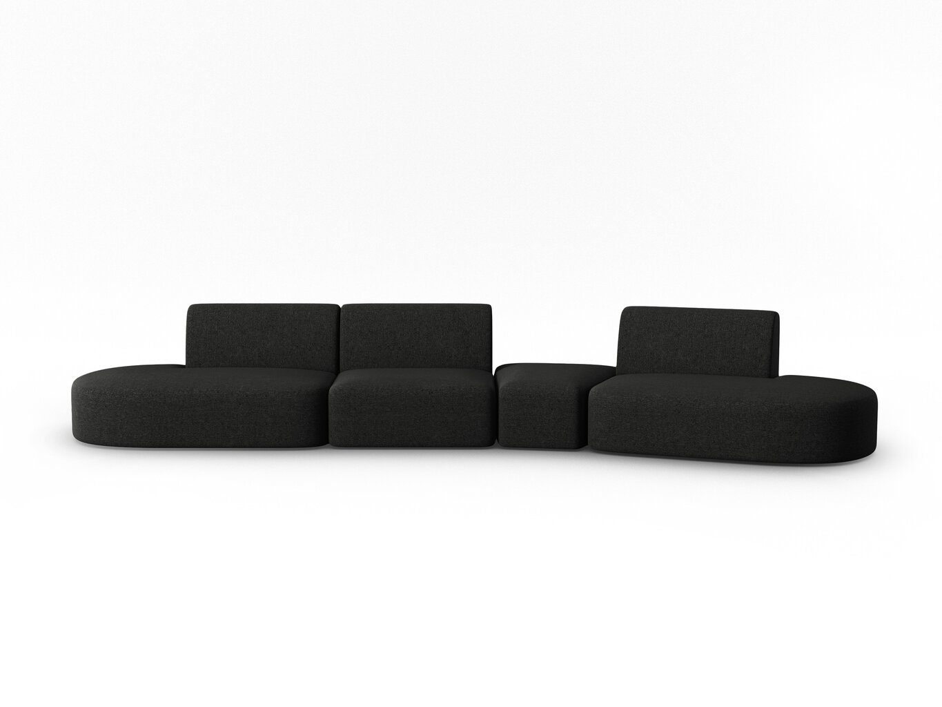 Sofa Milo Casa Paolo, 412x124x74 cm, juoda kaina ir informacija | Sofos | pigu.lt