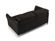 Dvivietė odinė sofa Windsor & Co Hubble, 103x176x76 cm, juoda kaina ir informacija | Sofos | pigu.lt