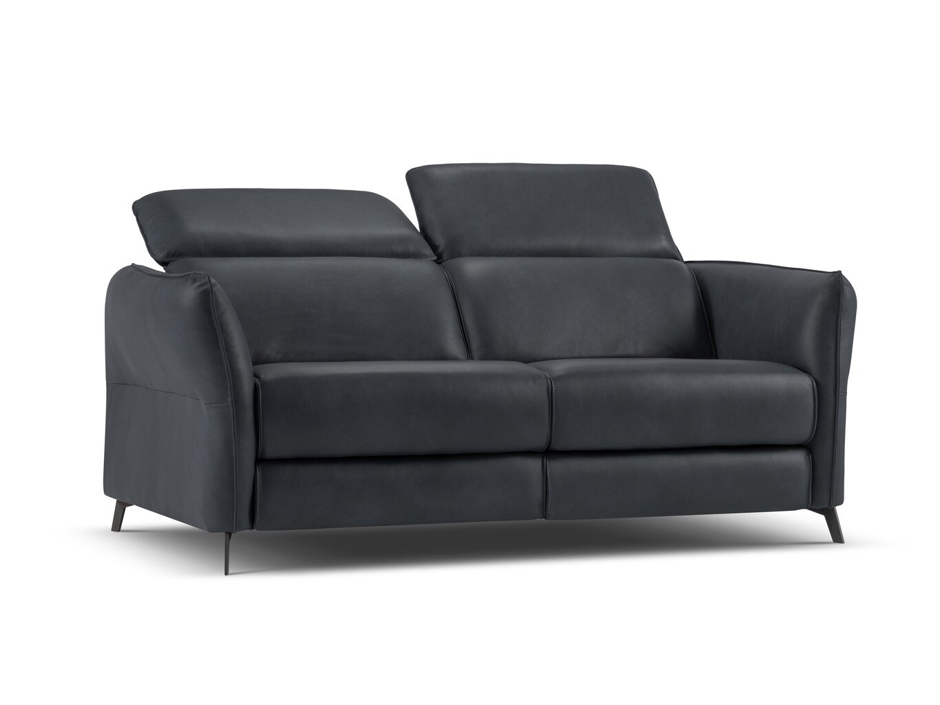 Dvivietė odinė sofa Windsor & Co Hubble, 103x176x76 cm, tamsiai mėlyna kaina ir informacija | Sofos | pigu.lt