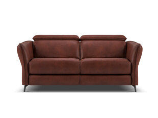 Dvivietė odinė sofa Windsor & Co Hubble, 103x176x76 cm, tamsiai ruda kaina ir informacija | Sofos | pigu.lt