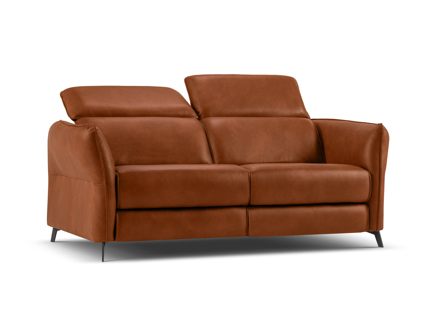 Dvivietė odinė sofa Windsor & Co Hubble, 103x176x76 cm, šviesiai rudos spalvos kaina ir informacija | Sofos | pigu.lt