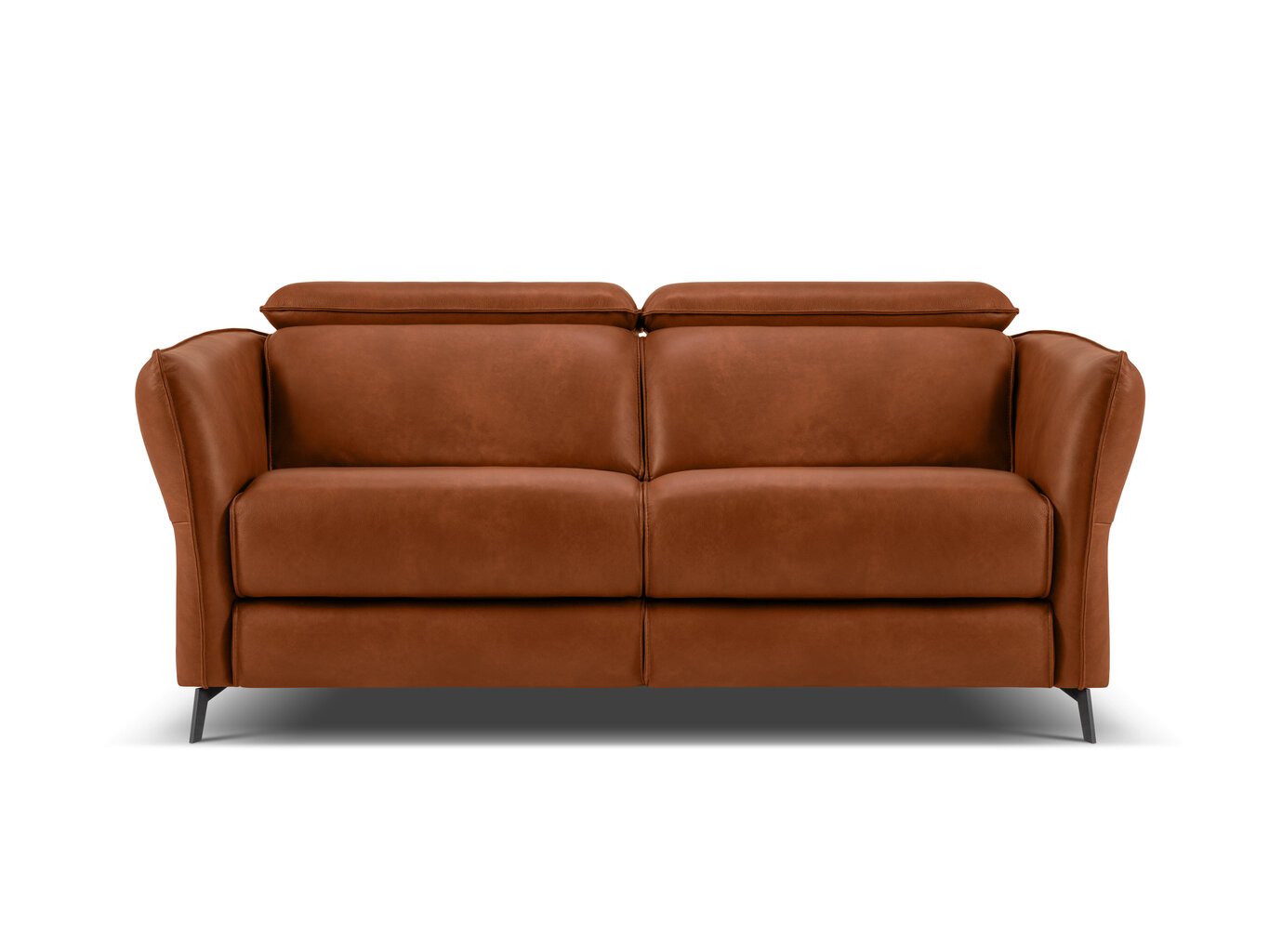 Dvivietė odinė sofa Windsor & Co Hubble, 103x176x76 cm, šviesiai rudos spalvos kaina ir informacija | Sofos | pigu.lt