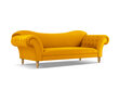 Sofa Windsor & Co Juno, 236x96x86 cm, geltona/aukso цена и информация | Sofos | pigu.lt