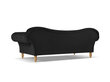 Sofa Windsor & Co Juno, 236x96x86 cm, juoda/aukso kaina ir informacija | Sofos | pigu.lt