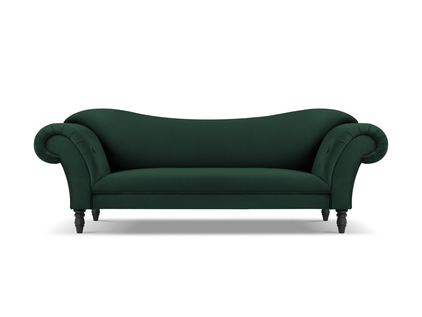 Sofa Windsor & Co Juno, 236x96x86 cm, žalia/juoda цена и информация | Sofos | pigu.lt