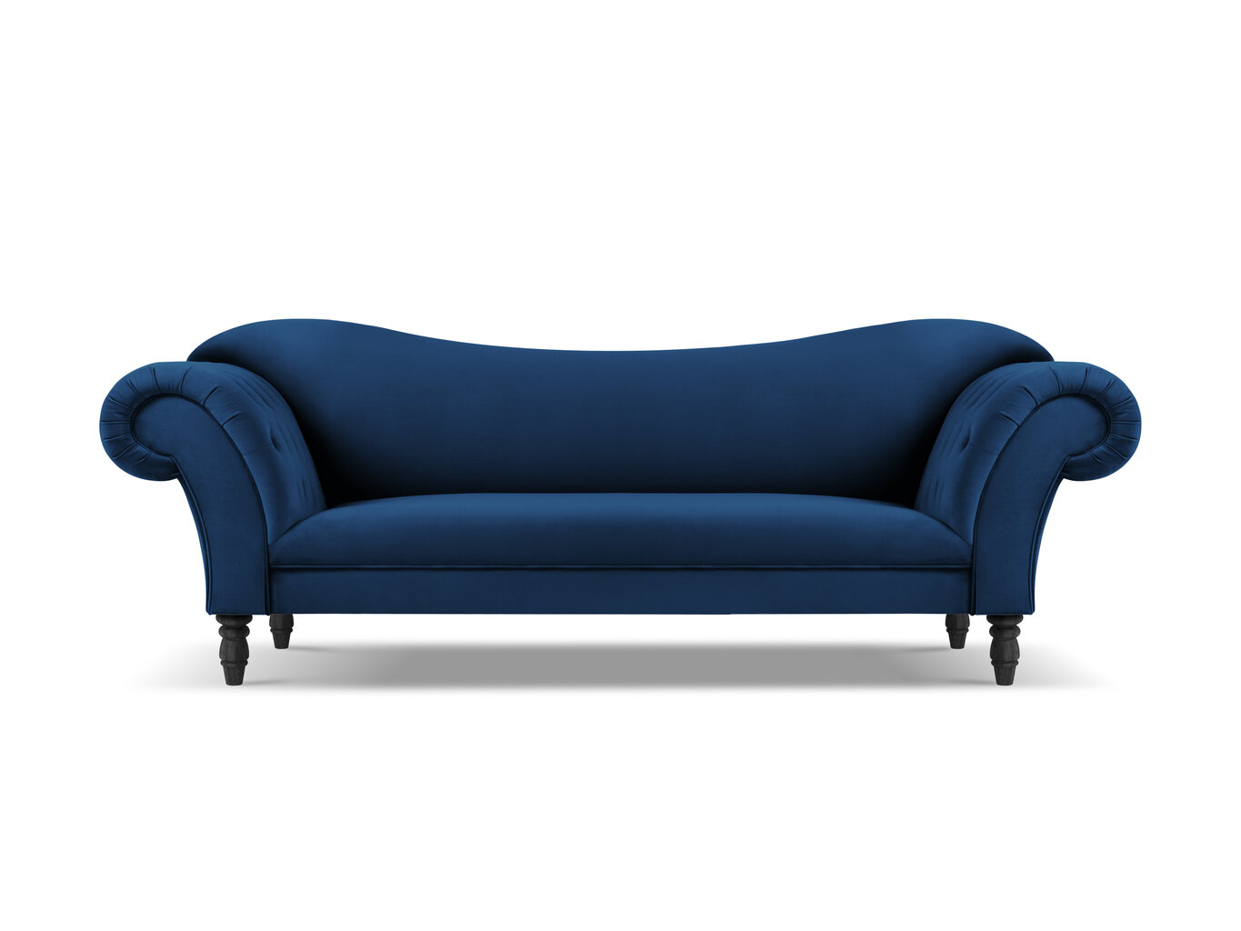 Sofa Windsor & Co Juno, 236x96x86 cm, mėlyna/juoda kaina ir informacija | Sofos | pigu.lt