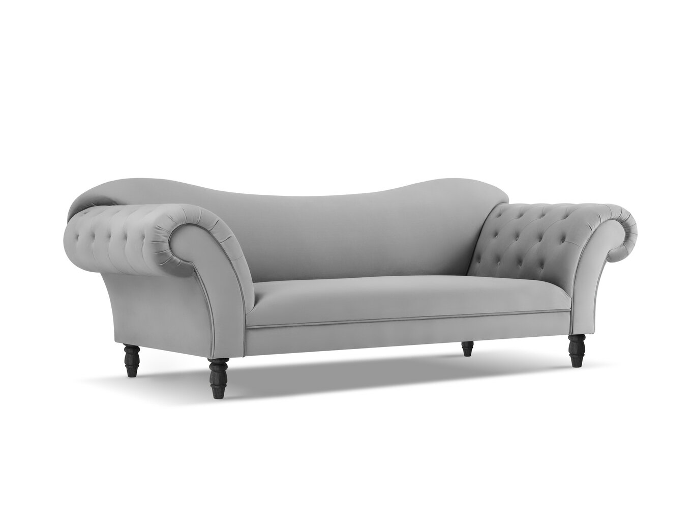 Sofa Windsor & Co Juno, 236x96x86 cm, pilka/juoda цена и информация | Sofos | pigu.lt