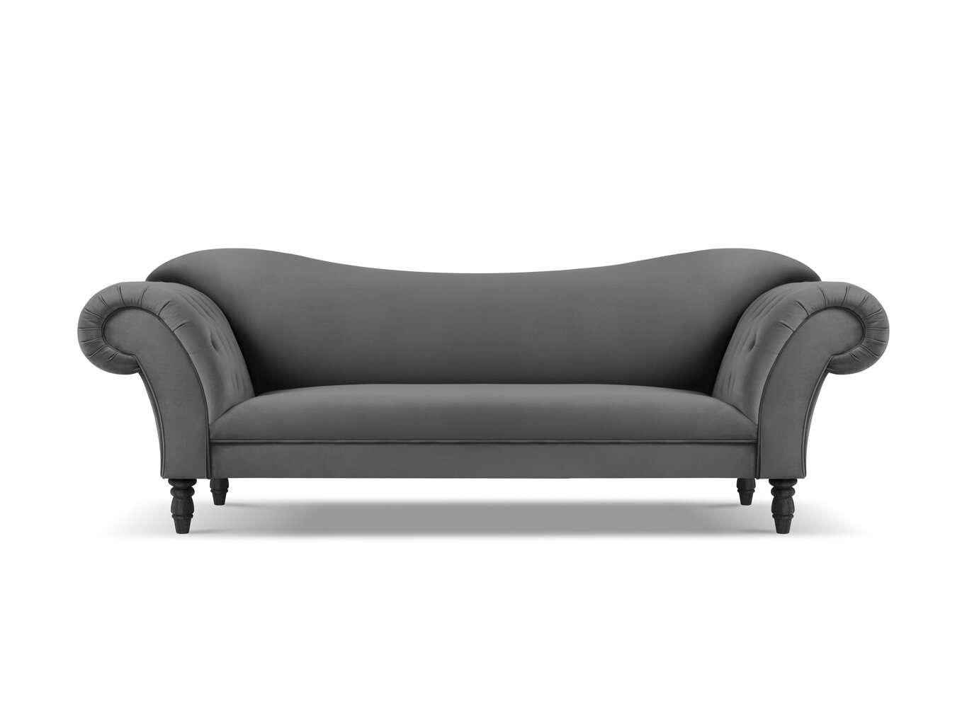 Sofa Windsor & Co Juno, 236x96x86 cm, pilka/juoda kaina ir informacija | Sofos | pigu.lt