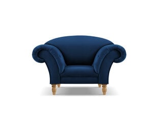 Fotelis Windsor & Co Juno, 132x96x91 cm, mėlynas/aukso kaina ir informacija | Svetainės foteliai | pigu.lt