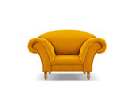 Fotelis Windsor & Co Juno, 132x96x91 cm, geltonas/aukso