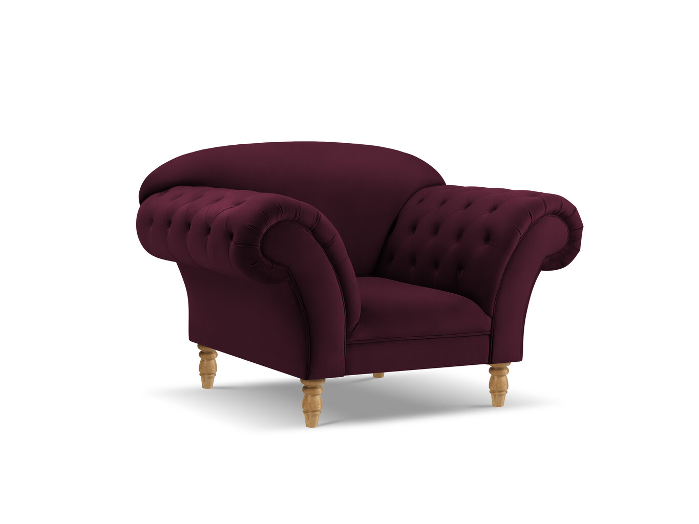 Fotelis Windsor & Co Juno, 132x96x91 cm, raudonas/aukso цена и информация | Svetainės foteliai | pigu.lt