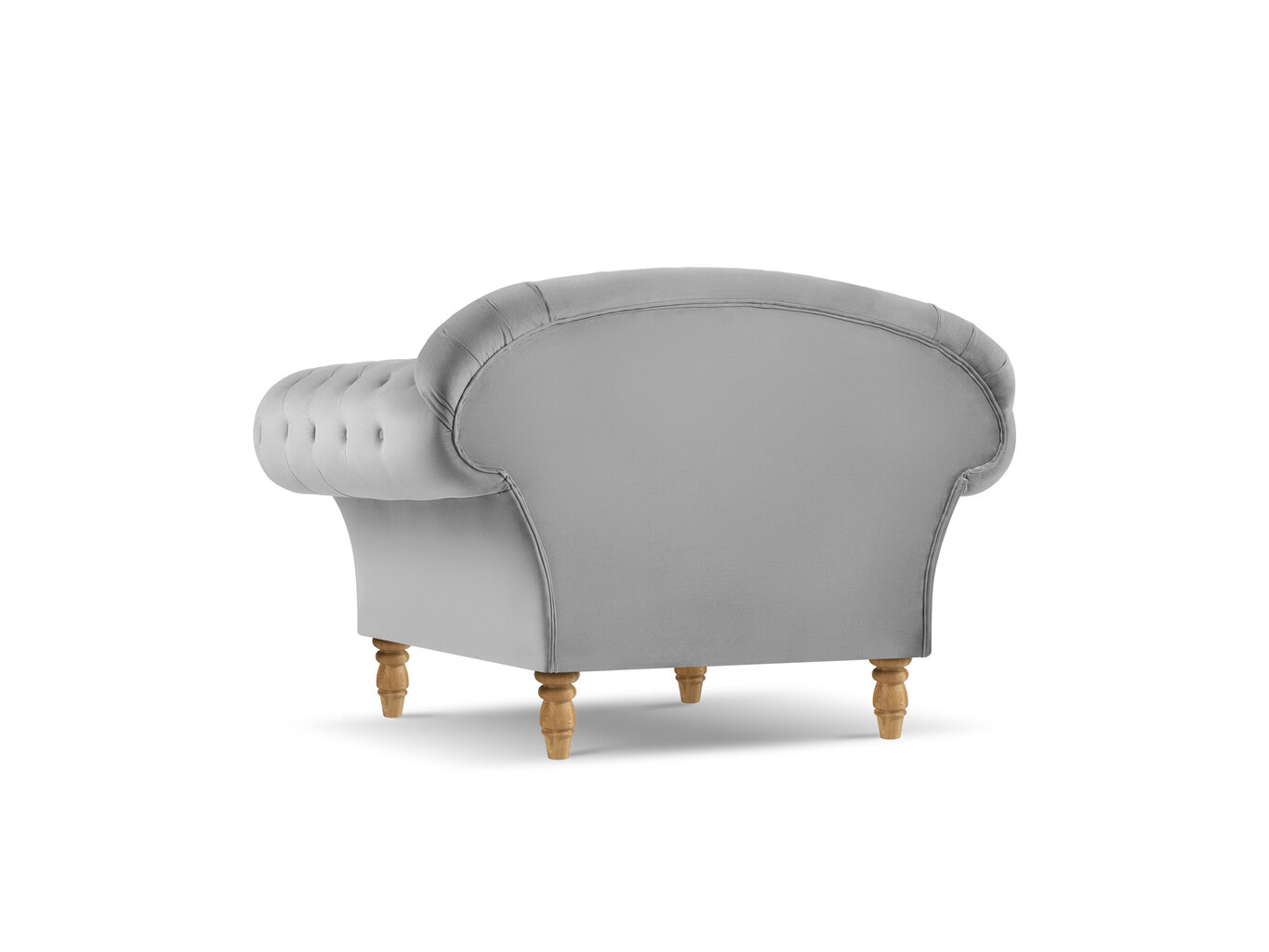 Fotelis Windsor & Co Juno, 132x96x91 cm, pilkas/aukso kaina ir informacija | Svetainės foteliai | pigu.lt