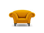Fotelis Windsor & Co Juno, 132x96x91 cm, geltonas/juodas