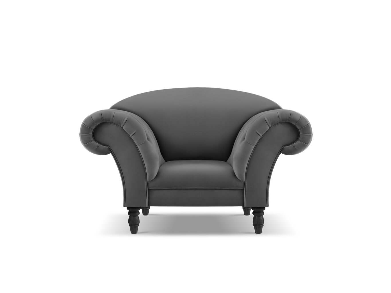 Fotelis Windsor & Co Juno, 132x96x91 cm, pilkas/juodas цена и информация | Svetainės foteliai | pigu.lt