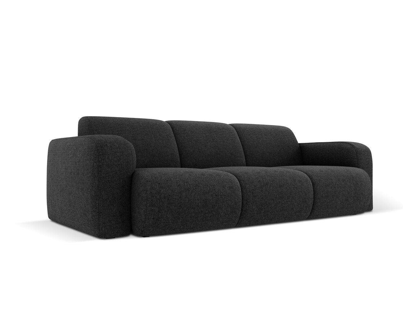 Trivietė sofa Windsor & Co Lola, 235x95x72 cm, juoda kaina ir informacija | Sofos | pigu.lt