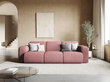 Trivietė sofa Windsor & Co Lola, 235x95x72 cm, rožinė kaina ir informacija | Sofos | pigu.lt