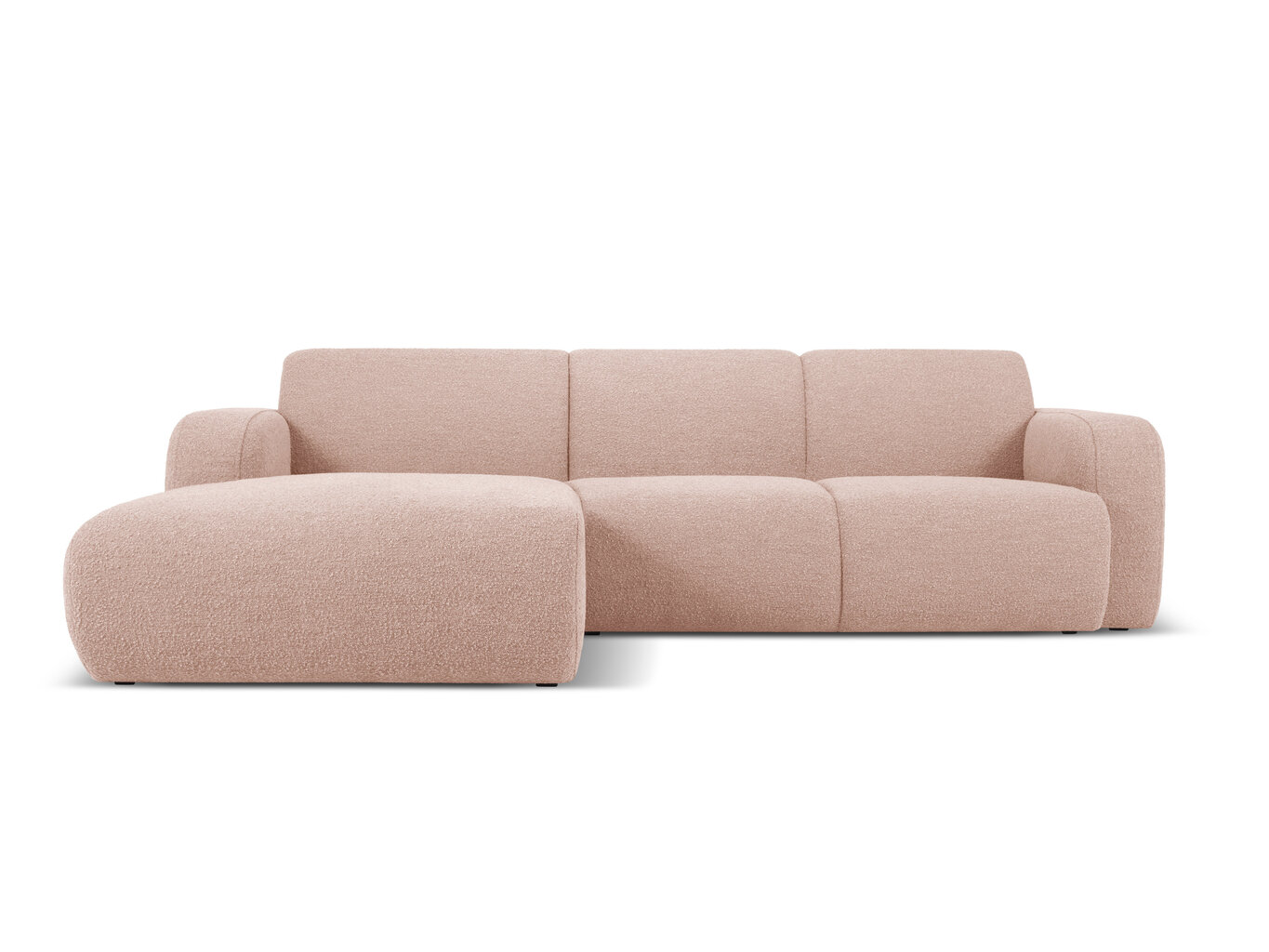 Keturvietė kairinė sofa Windsor & Co Lola, 250x170x72 cm, rožinė kaina ir informacija | Minkšti kampai | pigu.lt