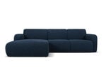 Keturvietė kairinė sofa Windsor & Co Lola, 250x170x72 cm, tamsiai mėlyna