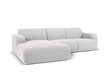 Keturvietė kairinė sofa Windsor & Co Lola, 250x170x72 cm, šviesiai pilka цена и информация | Minkšti kampai | pigu.lt