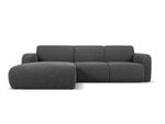 Keturvietė kairinė sofa Windsor & Co Lola, 250x170x72 cm, tamsiai pilka