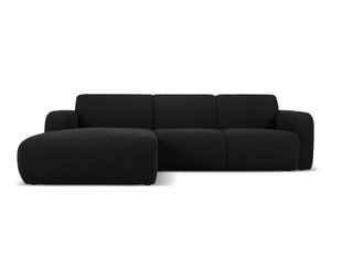 Keturvietė kairinė sofa Windsor & Co Lola, 250x170x72 cm, juoda kaina ir informacija | Minkšti kampai | pigu.lt