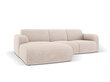 Kairinė sofa Windsor & Co Lola, 250x170x72 cm, smėlio kaina ir informacija | Minkšti kampai | pigu.lt