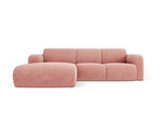 Kairinė sofa Windsor & Co Lola, 250x170x72 cm, rožinė