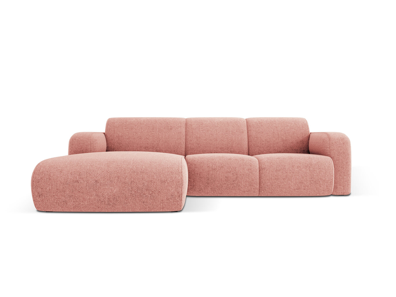 Kairinė sofa Windsor & Co Lola, 250x170x72 cm, rožinė kaina ir informacija | Minkšti kampai | pigu.lt