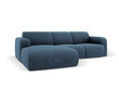 Kairinė sofa Windsor & Co Lola, 250x170x72 cm, tamsiai mėlyna цена и информация | Minkšti kampai | pigu.lt