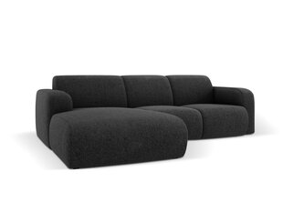 Kairinė sofa Windsor & Co Lola, 250x170x72 cm, juoda kaina ir informacija | Minkšti kampai | pigu.lt