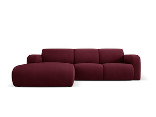 Kairinė sofa Windsor & Co Lola, 250x170x72 cm, tamsiai raudona kaina ir informacija | Minkšti kampai | pigu.lt