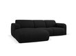 Kairinė sofa Windsor & Co Lola, 250x170x72 cm, juoda цена и информация | Minkšti kampai | pigu.lt