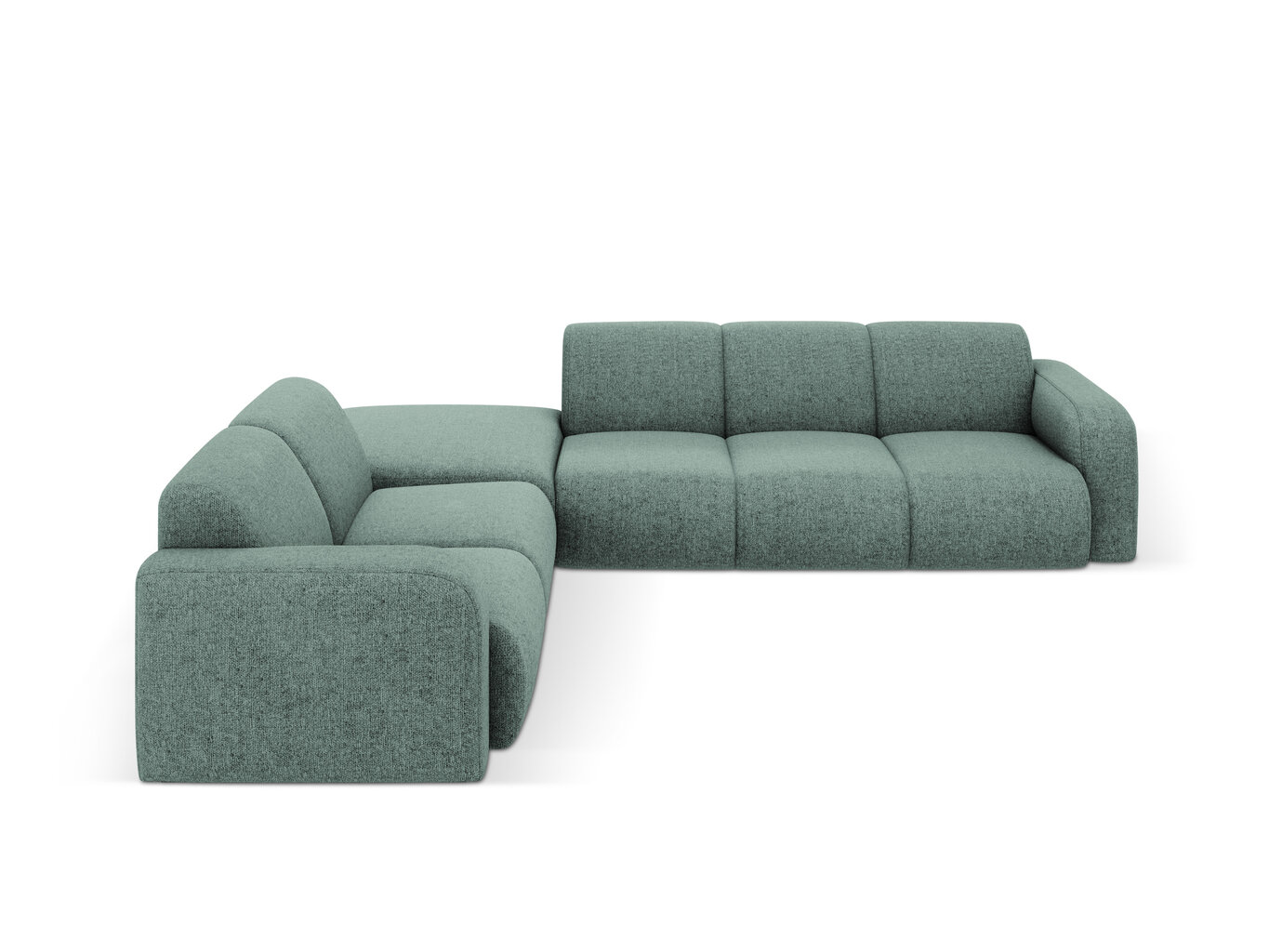 Kairinė kampinė sofa Windsor & Co Lola, 315x250x72 cm, šviesiai žalia kaina ir informacija | Minkšti kampai | pigu.lt