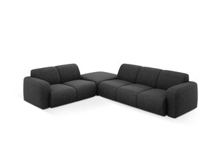 Kairinė kampinė sofa Windsor & Co Lola, 315x250x72 cm, juoda kaina ir informacija | Minkšti kampai | pigu.lt