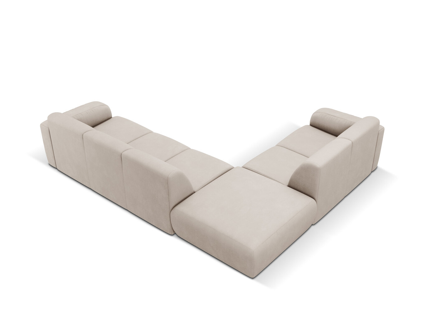 Kairinė kampinė sofa Windsor & Co Lola, 315x250x72 cm, smėlio spalvos kaina ir informacija | Minkšti kampai | pigu.lt